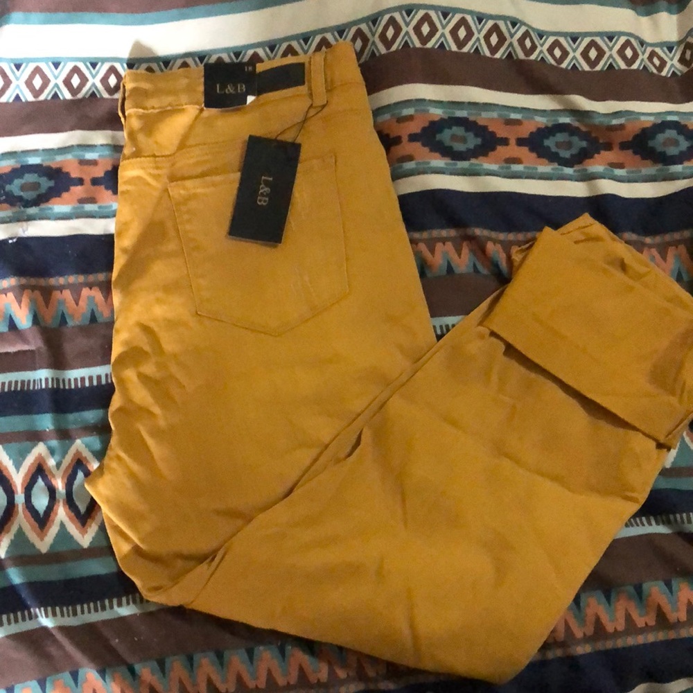 BRAND NEW mustard L&B pants